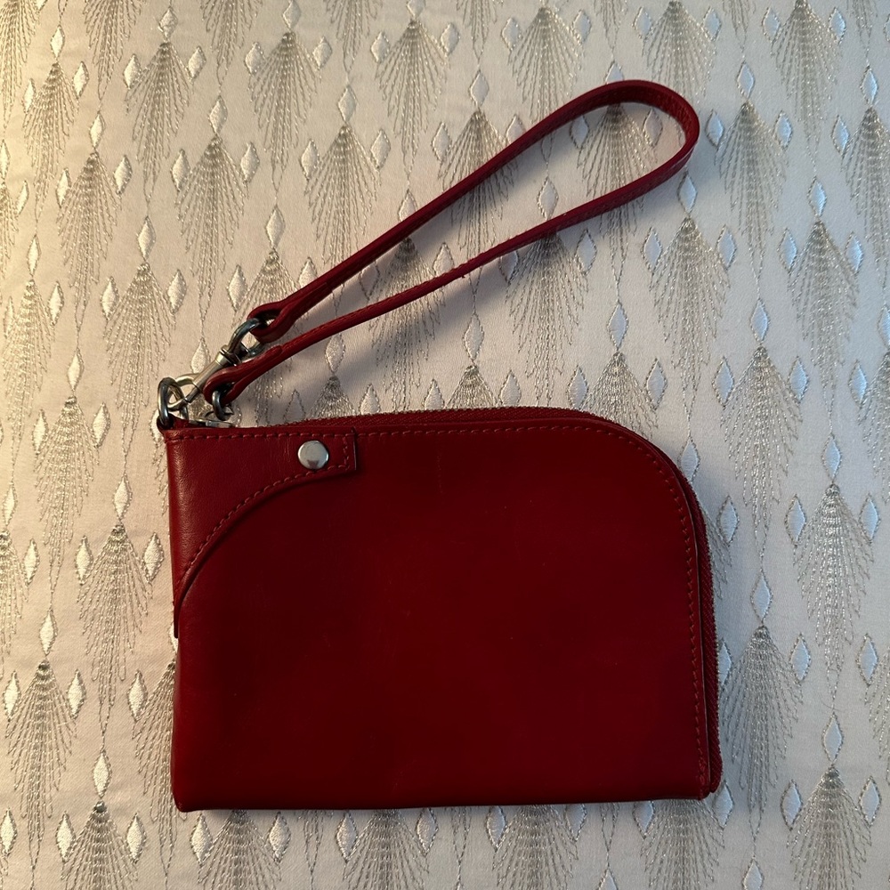 Gap Red Leather Wristlet